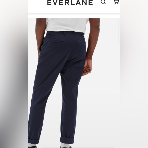 Everlane Performance Chino Pants Uniform Athletic Fit Navy Blue 29X30 - Picture 3 of 6